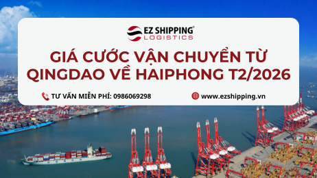 GIÁ CƯỚC VẬN CHUYỂN TỪ QINGDAO (THANH ĐẢO) VỀ HAIPHONG MỚI NHẤT T2/2026
