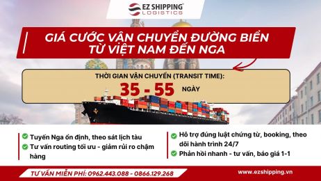 GIÁ CƯỚC VẬN CHUYỂN ĐƯỜNG BIỂN TỪ VIỆT NAM ĐẾN NGA