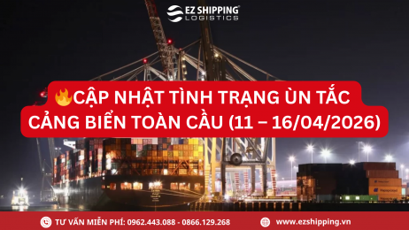 Cập nhật tình trạng cảng biển toàn cầu (11 – 16/04/2026): Tắc nghẽn lan rộng, thời tiết và bảo trì gây gián đoạn