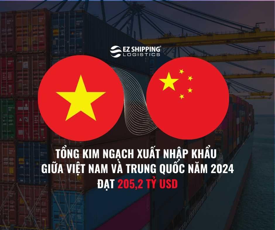 THƯƠNG MẠI VIỆT NAM - TRUNG QUỐC NĂM 2024 ĐẠT 205,2 TỶ USD