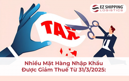 Các Mặt Hàng Nhập Khẩu Được Giảm Thuế Từ 31/3/2025