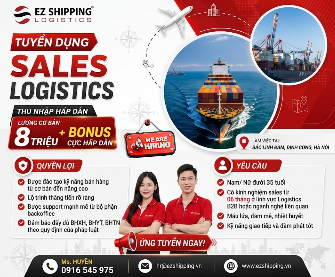  TUYỂN SALE LOGISTICS – THU NHẬP KHÔNG GIỚI HẠN CÙNG EZ SHIPPING