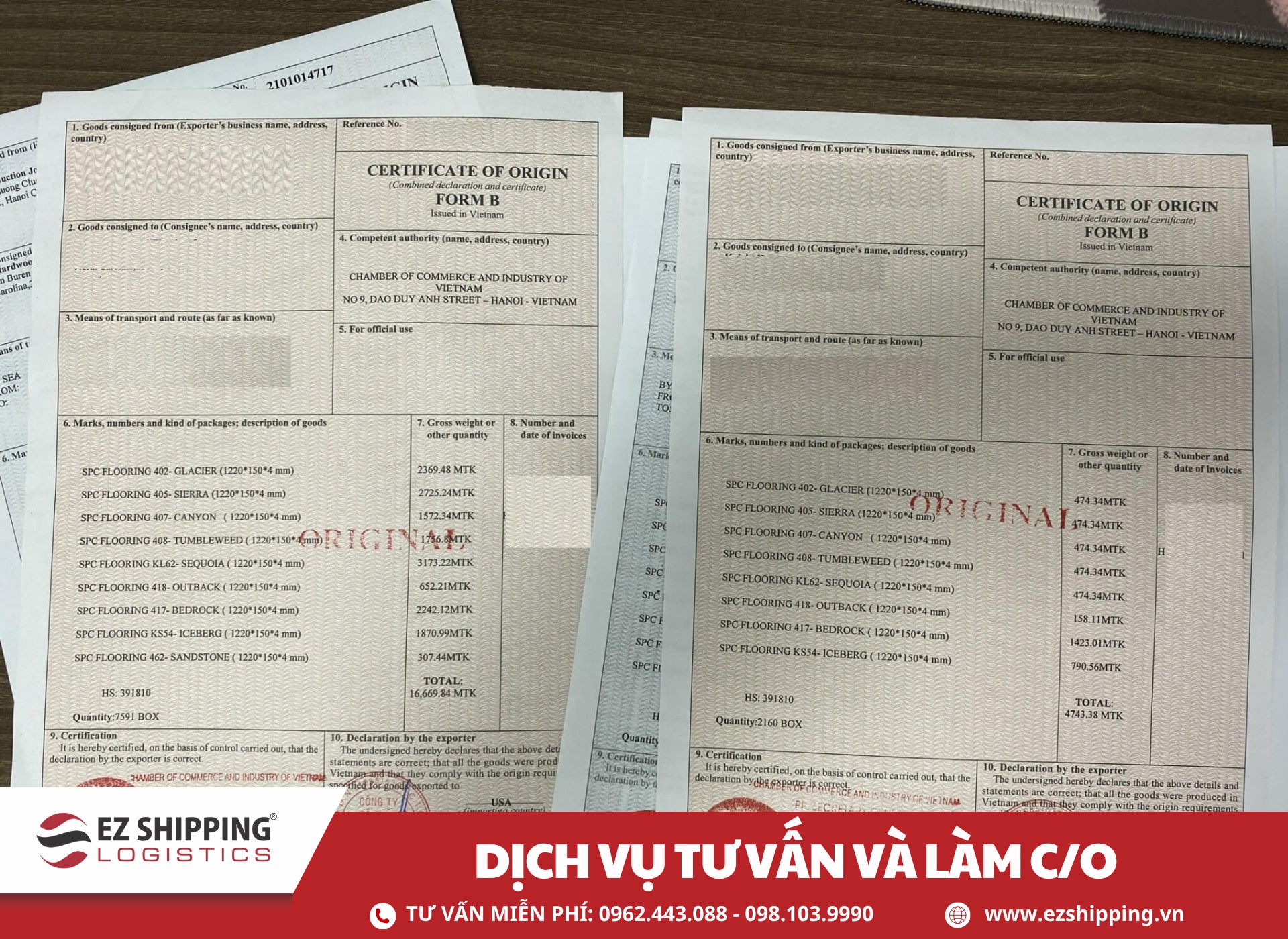dịch vụ tư vấn và làm CO trọn gói