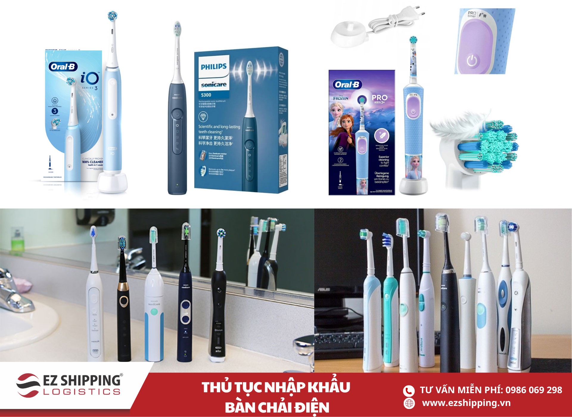 quy trình và chính sách nhập khẩu bàn chải điện