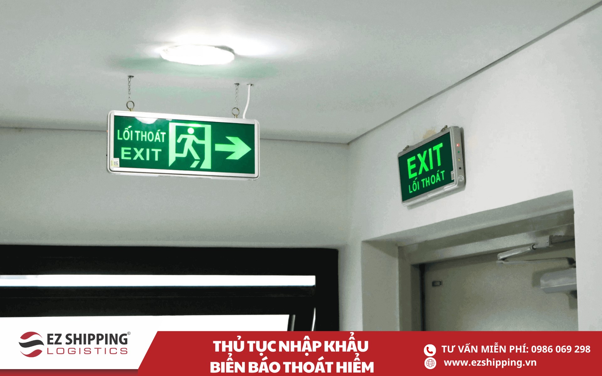 quy trình và chính sách nhập khẩu biển báo thoát hiểm