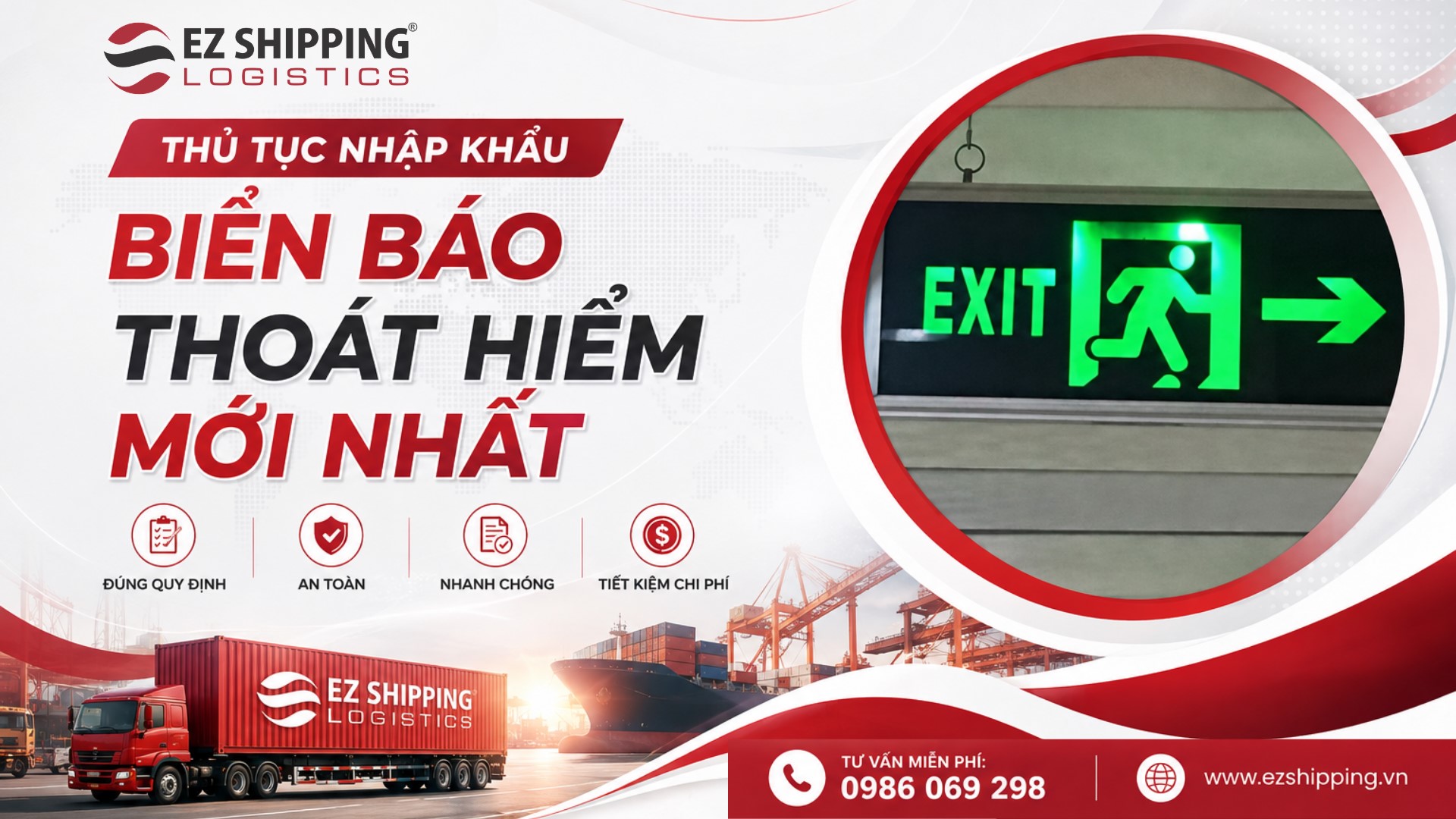 thủ tục nhập khẩu biển báo thoát hiểm