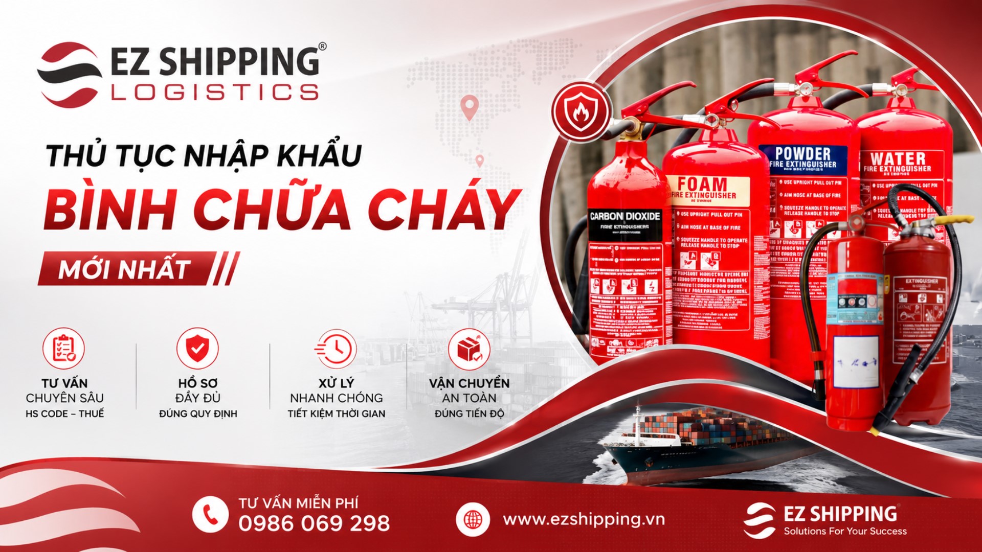 thủ tục nhập khẩu bình chữa cháy mới nhất