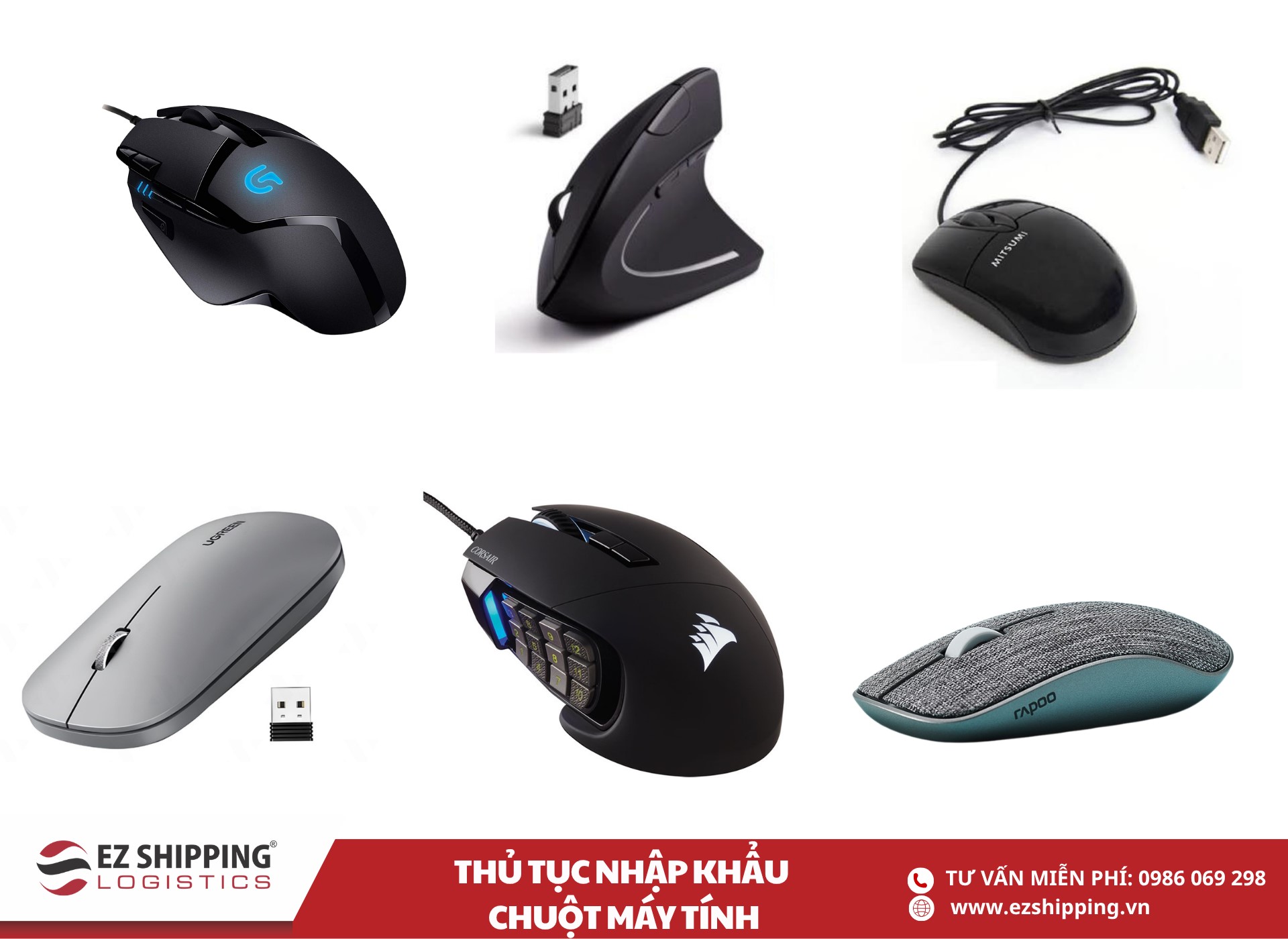 quy trình và chính sách nhập khẩu chuột máy tính