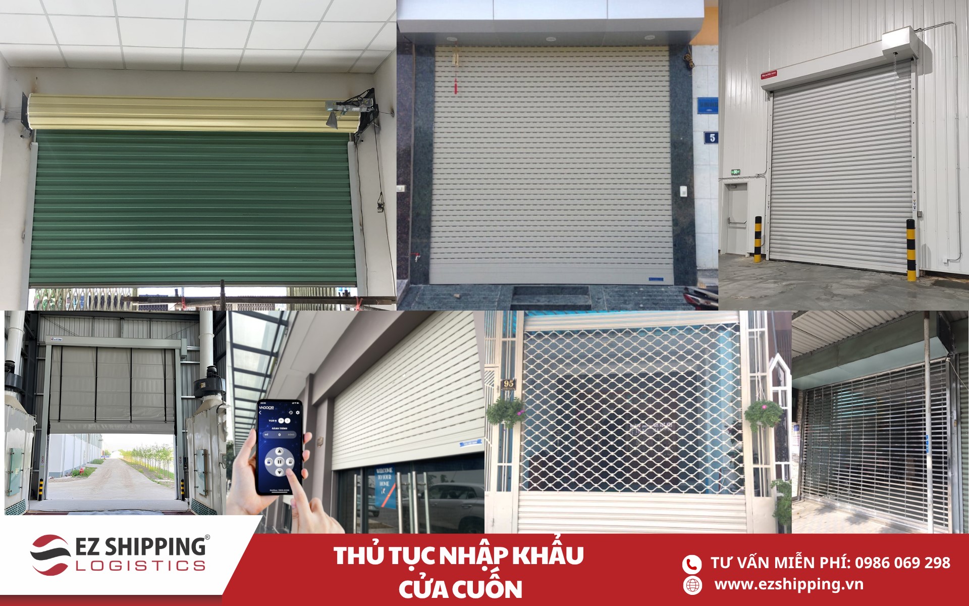 quy trình và chính sách nhập khẩu cửa cuốn