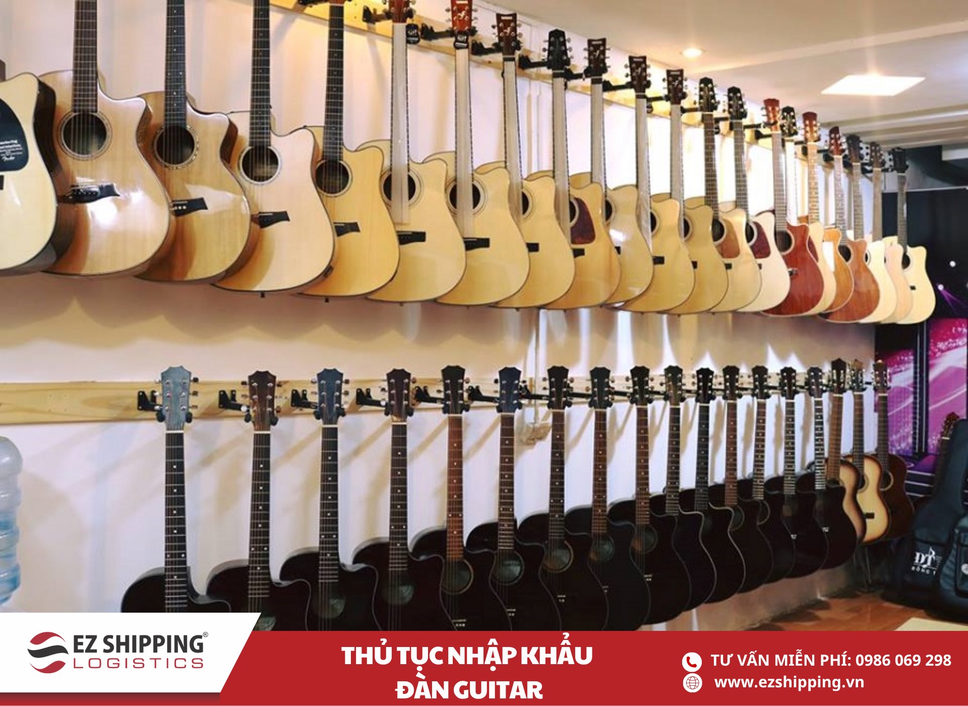 quy trình và chính sách nhập khẩu đàn guitar