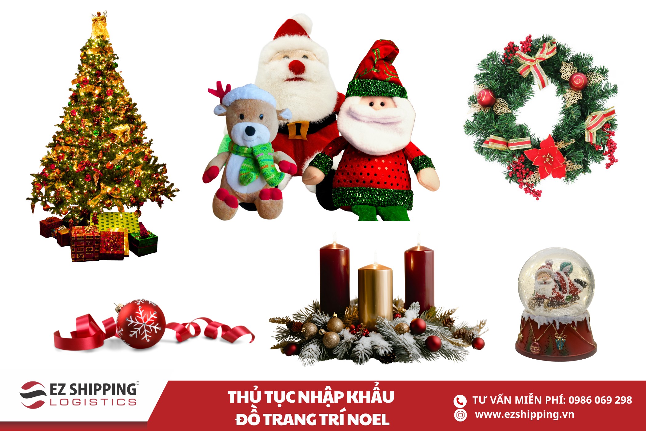 quy trinh nhap khau do trang tri noel