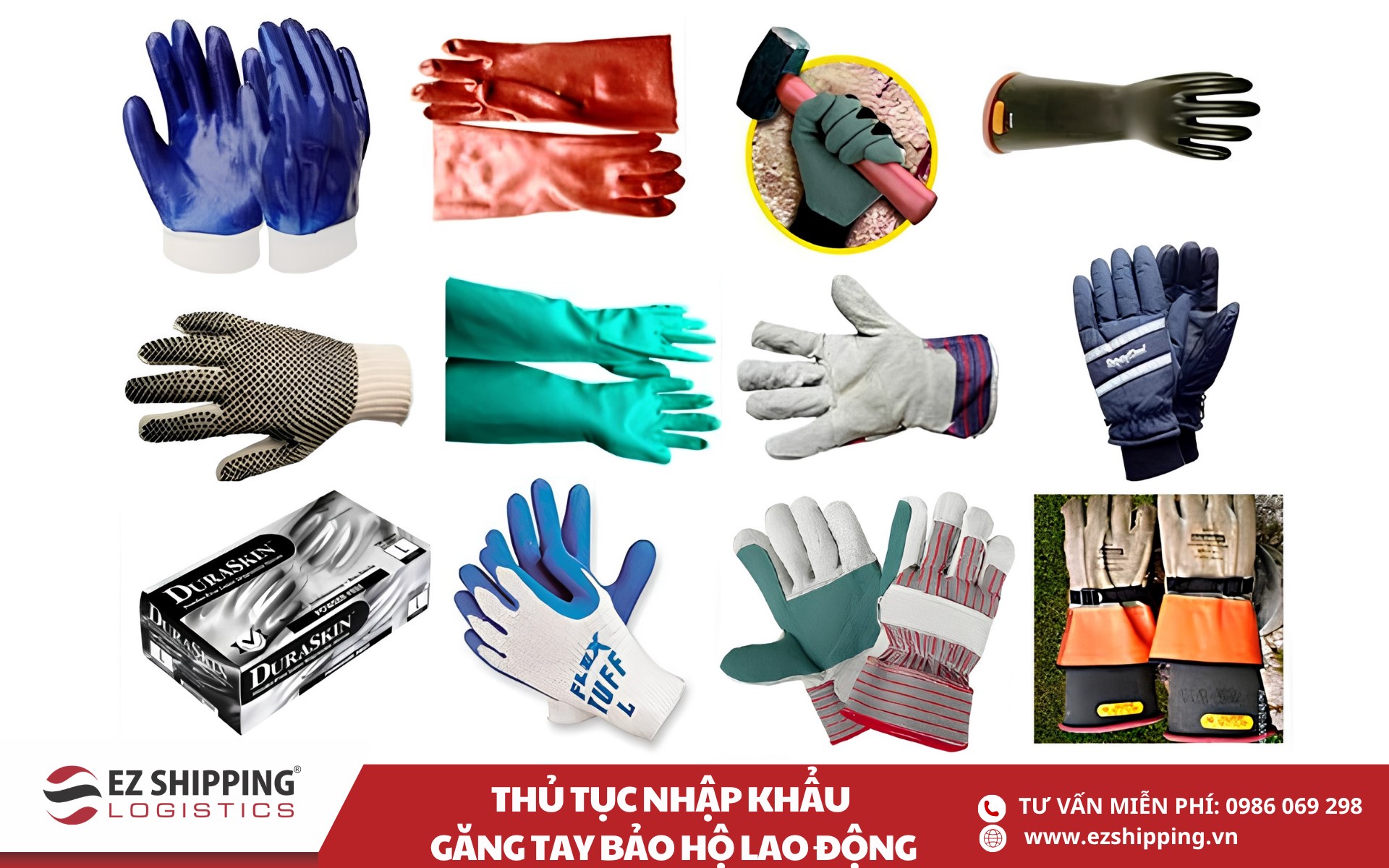 quy trình và chính sách nhập khẩu găng tay bảo hộ lao động