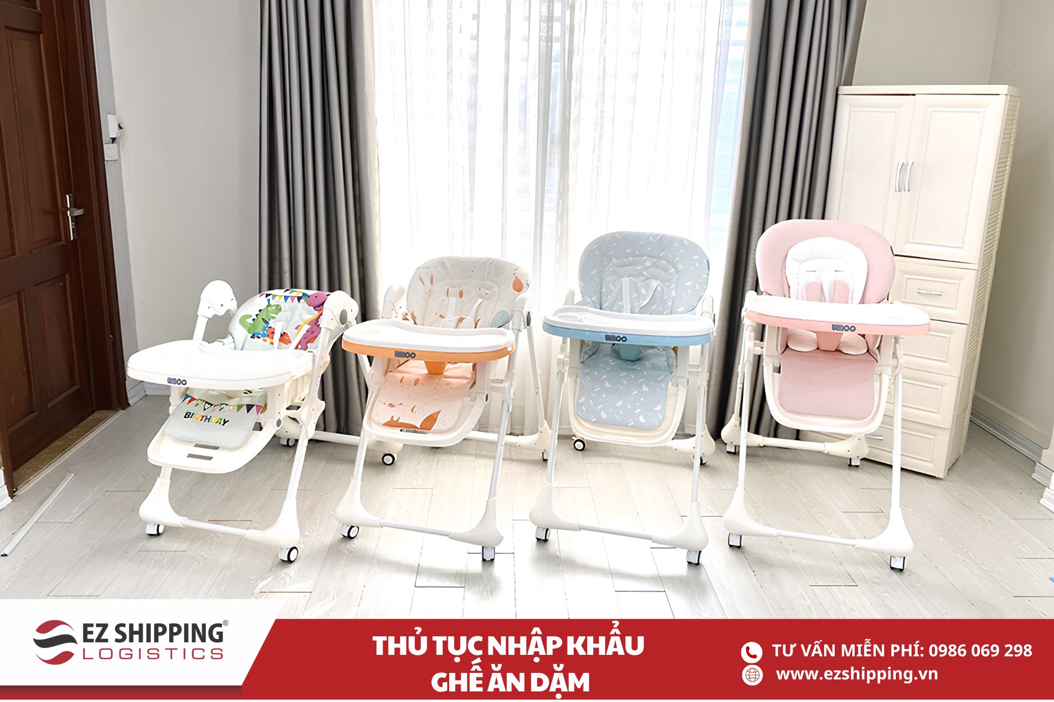 quy trình và chính sách nhập khẩu ghế ăn dặm