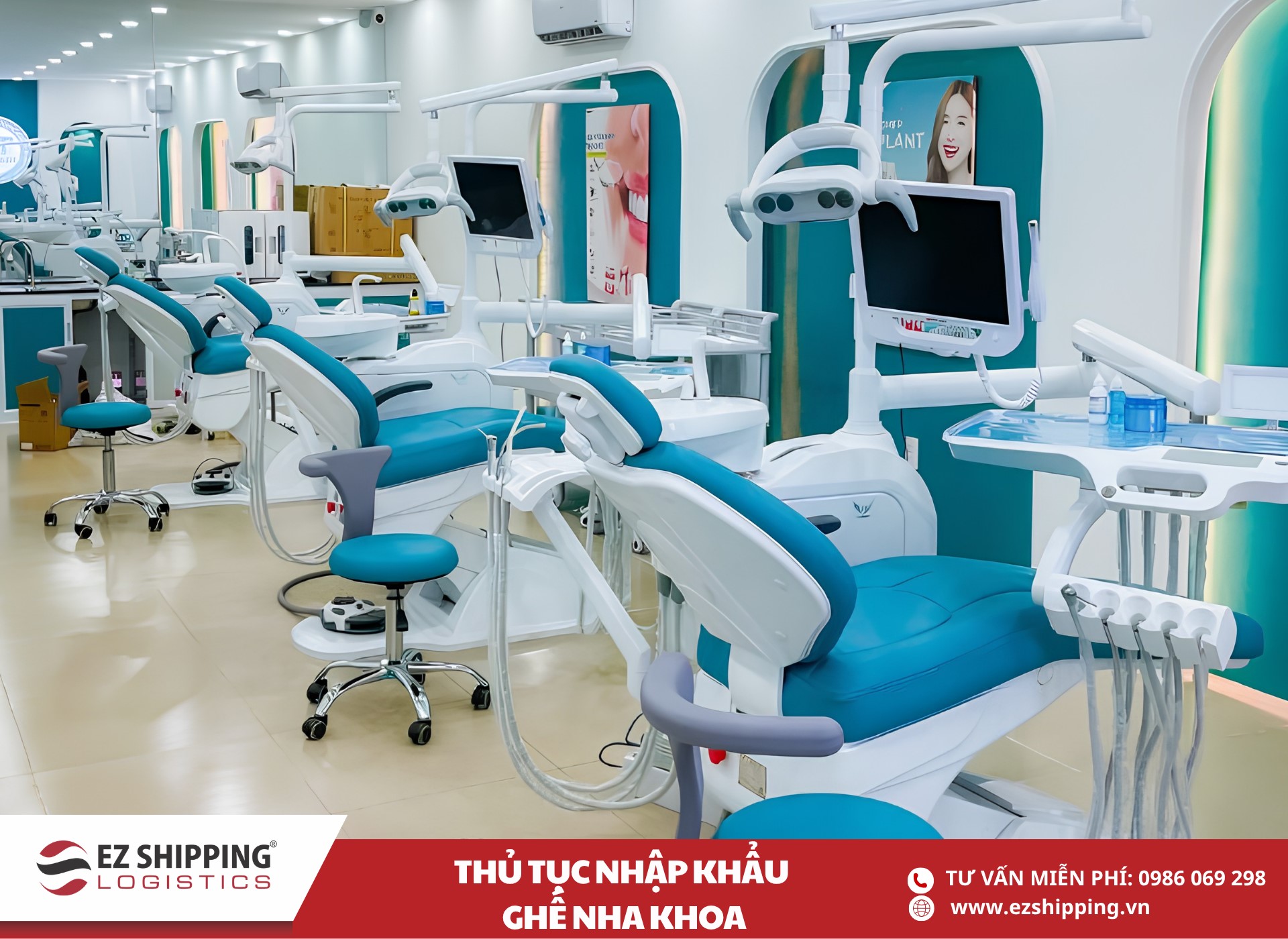 quy trình và chính sách nhập khẩu ghế nha khoa