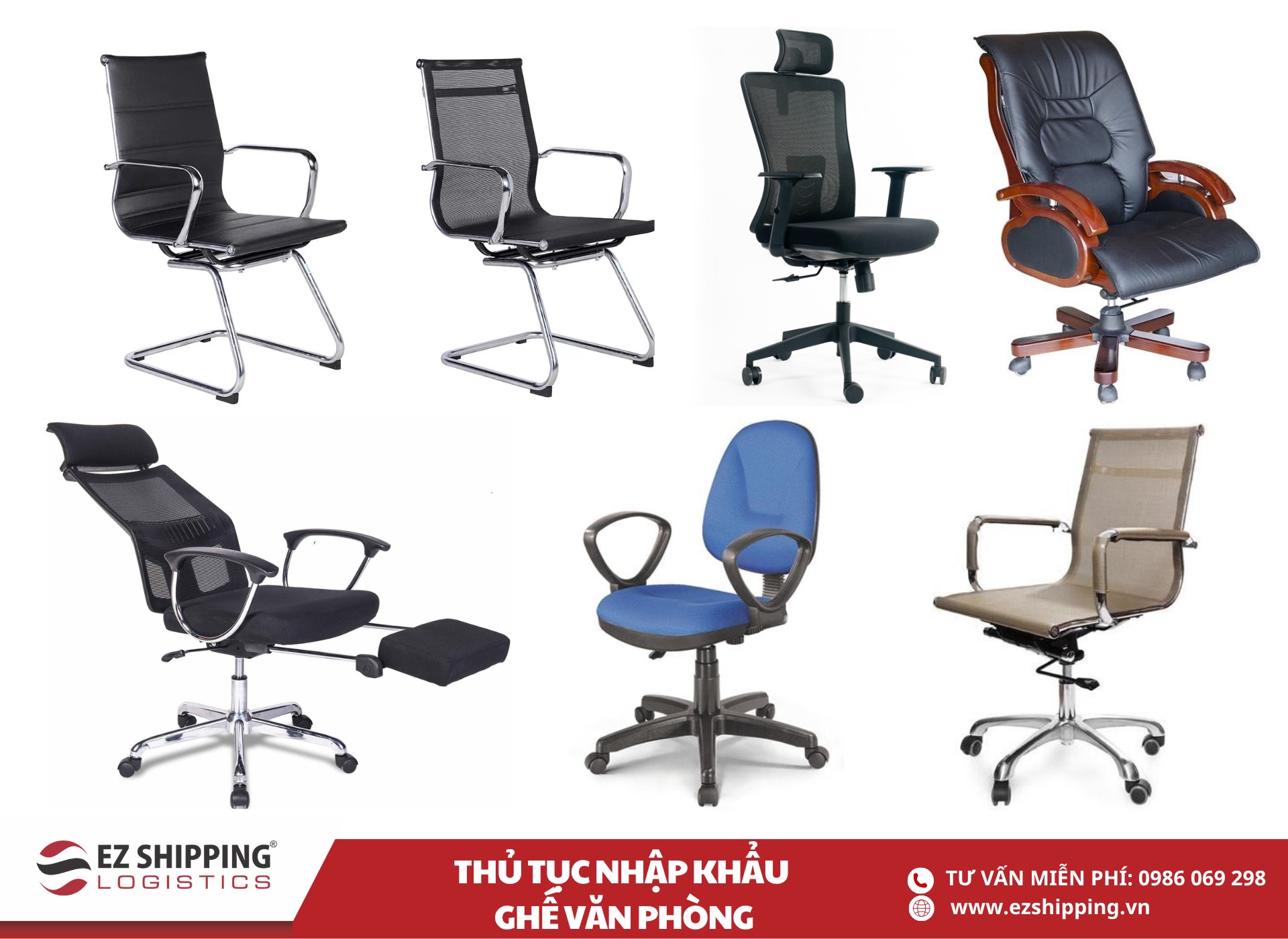quy trình và chính sách nhập khẩu ghế văn phòng