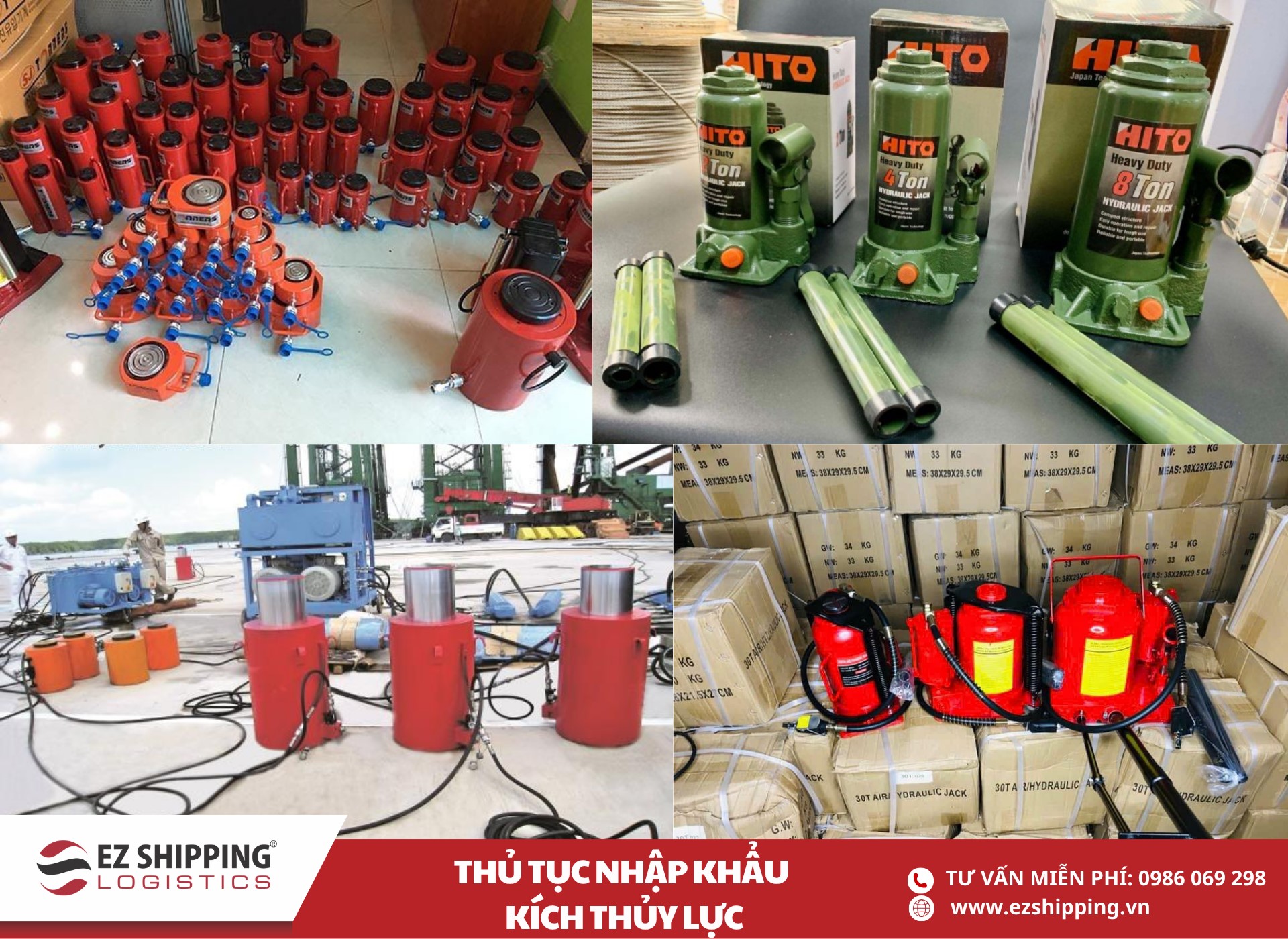quy trình và chính sách nhập khẩu kích thủy lực