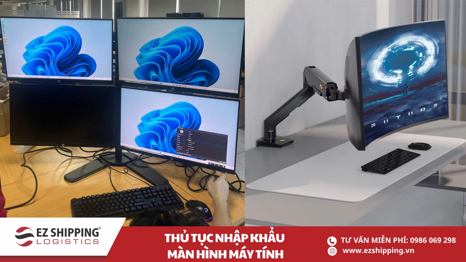 quy trình và chính sách nhập khẩu màn hình máy tính