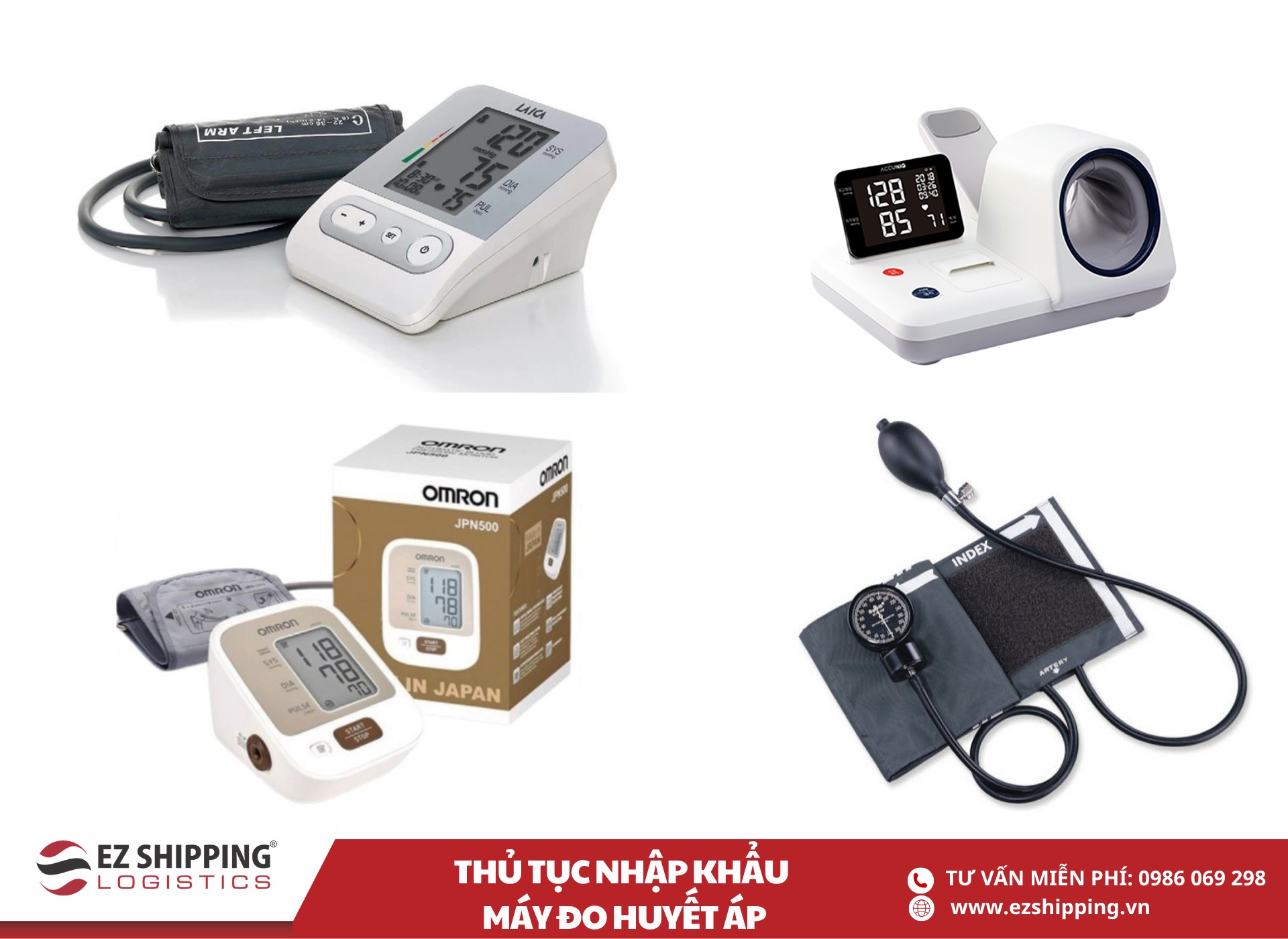 quy trình và chính sách nhập khẩu máy đo huyết áp