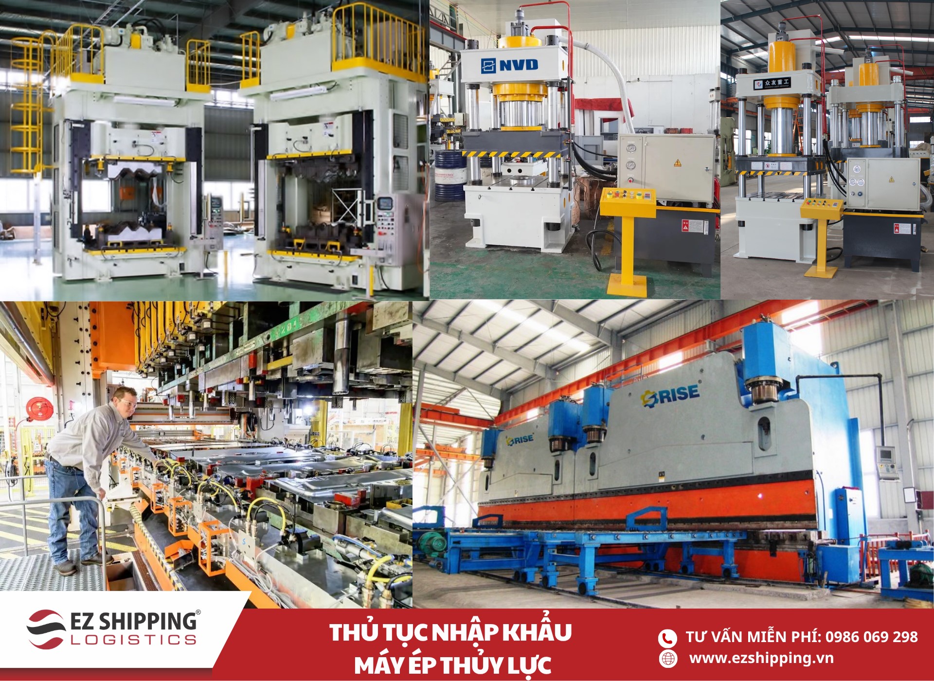 quy trình và chính sách nhập khẩu máy ép thủy lực