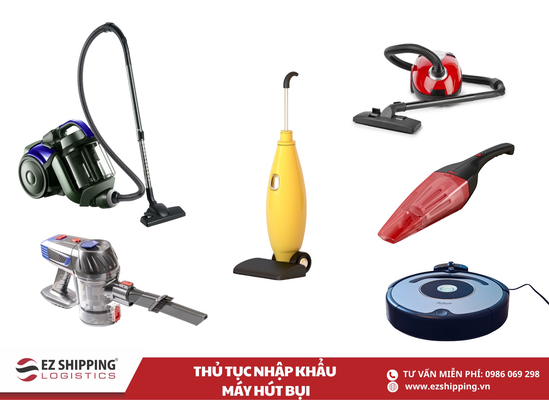 quy trình và chính sách nhập khẩu máy hút bụi