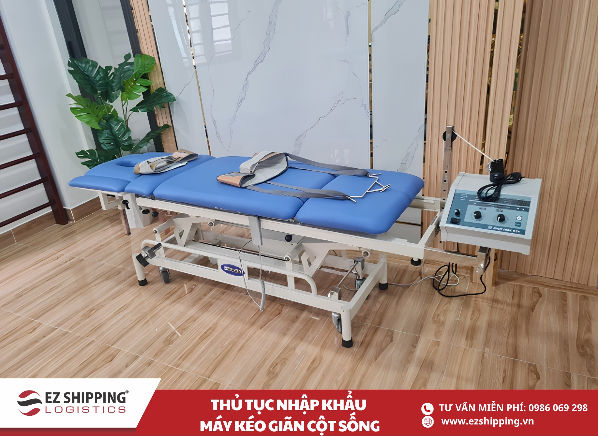 quy trình và chính sách nhập khẩu máy kéo giãn cột sống