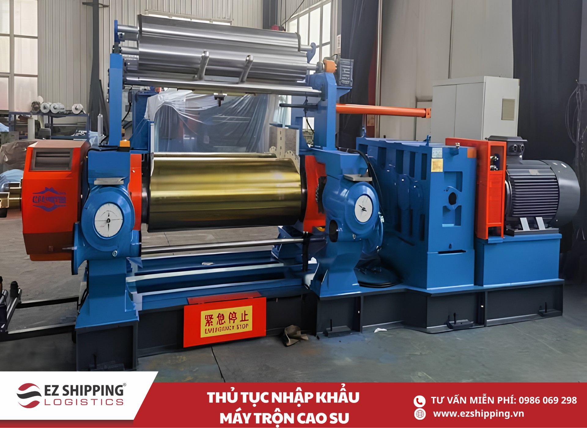 quy trình và chính sách nhập khẩu máy trộn cao su