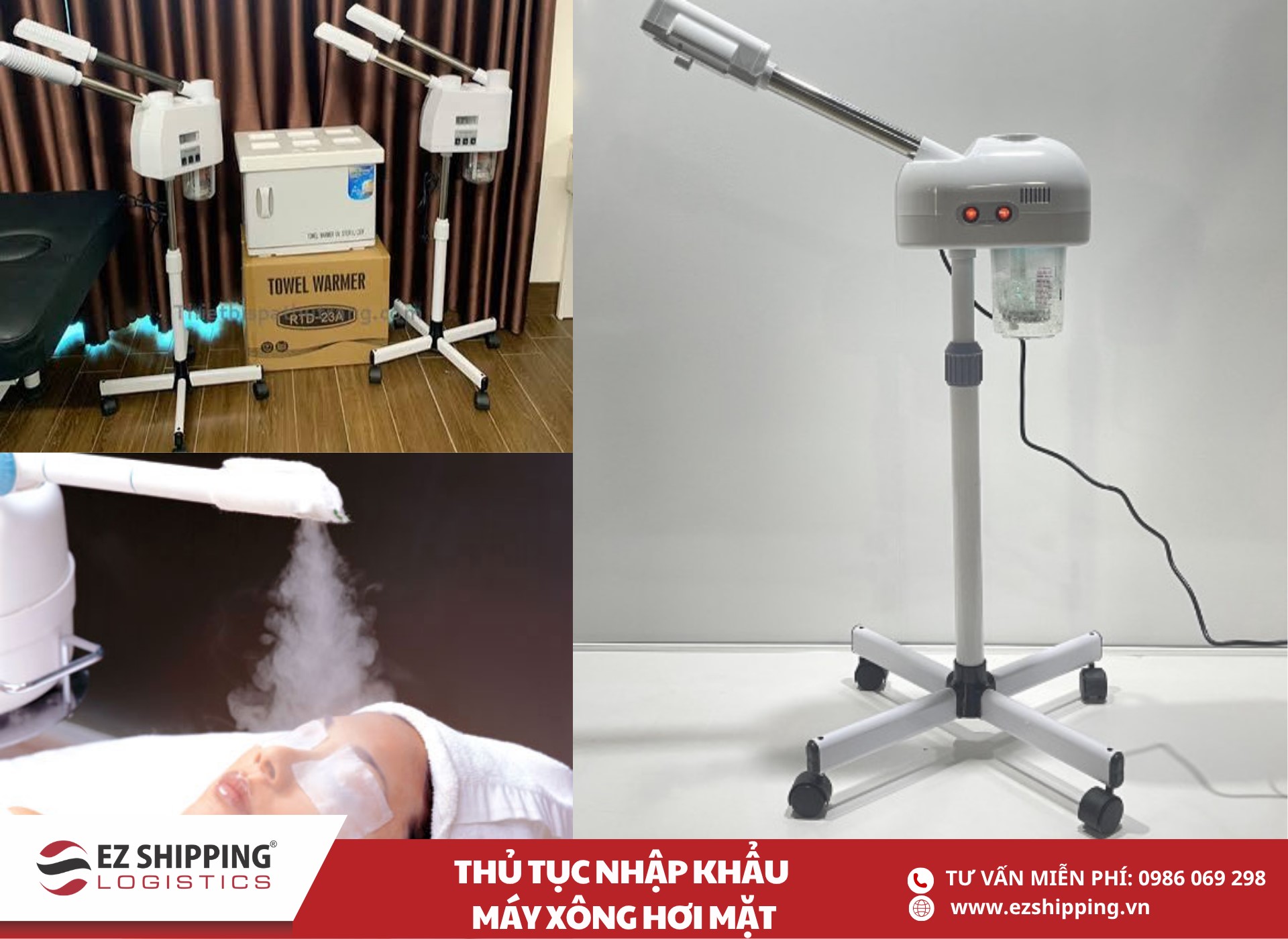quy trình và chính sách nhập khẩu máy xông hơi mặt