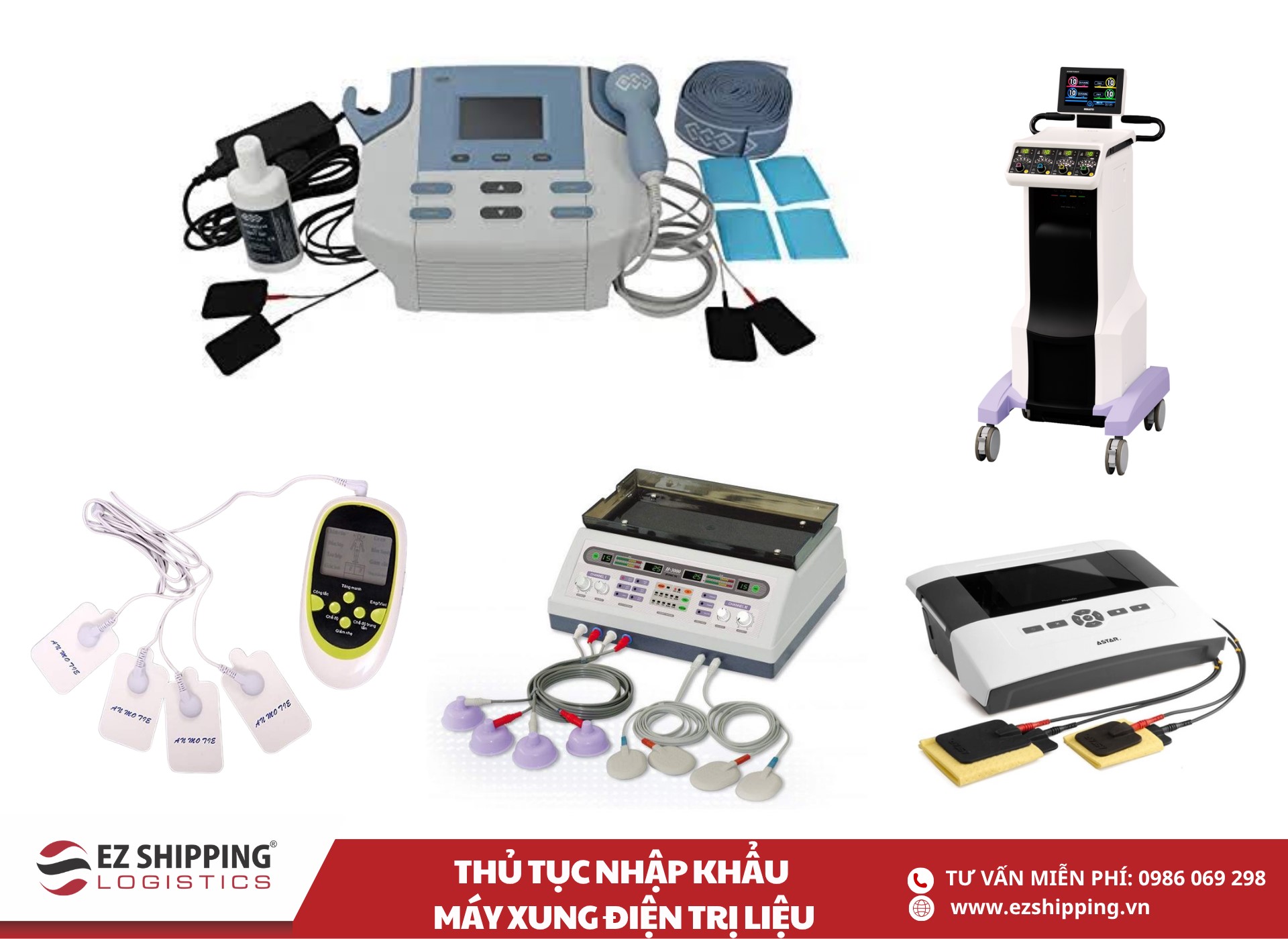 quy trình và chính sách nhập khẩu máy điện xung trị liệu