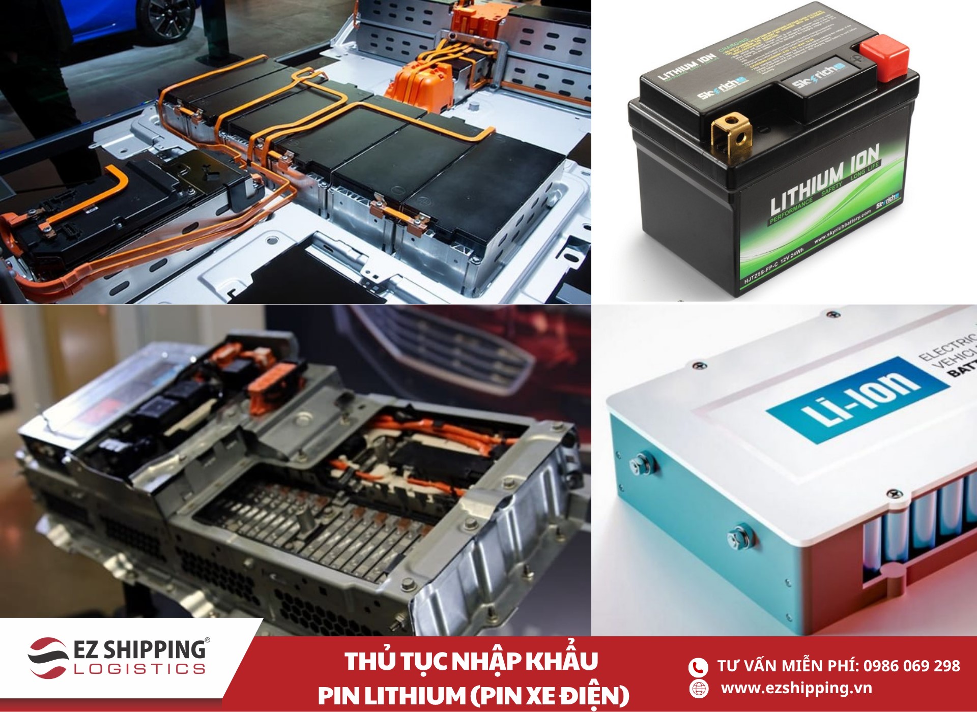 quy trình và chính sách nhập khẩu pin lithium (pin xe điện)