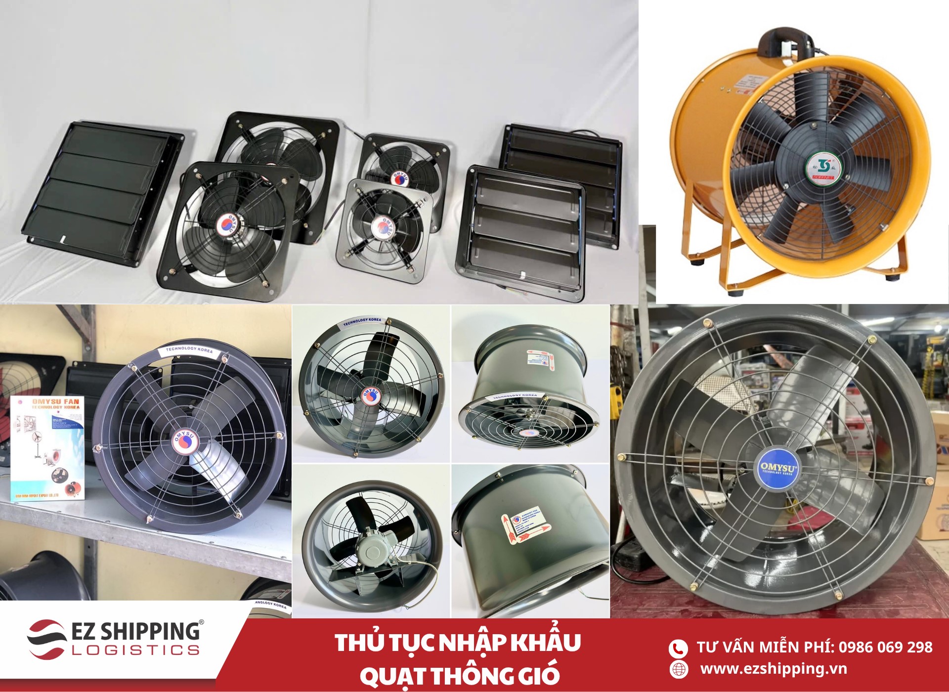 quy trình và chính sách nhập khẩu quạt thông gió