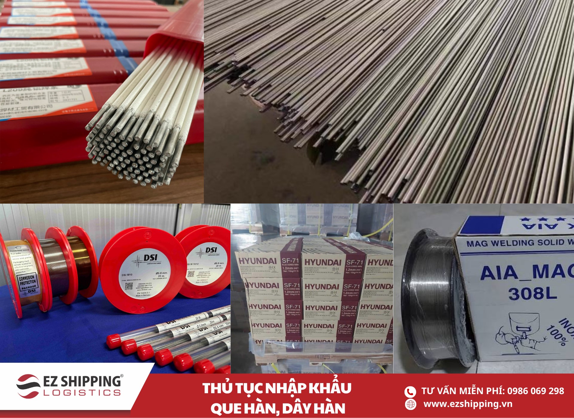 quy trình và chính sách nhập khẩu que hàn, dây hàn