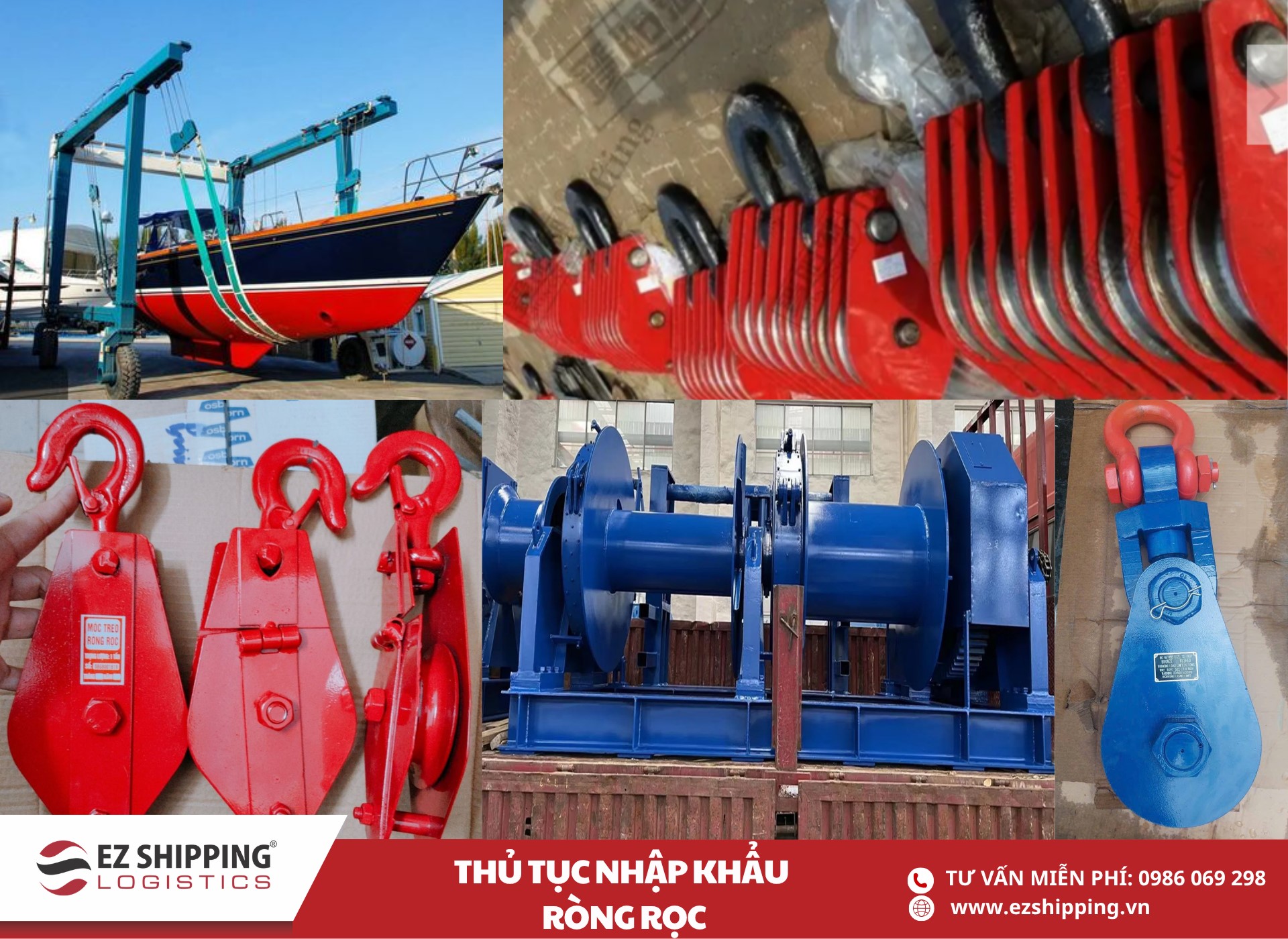 quy trình và chính sách nhập khẩu ròng rọc