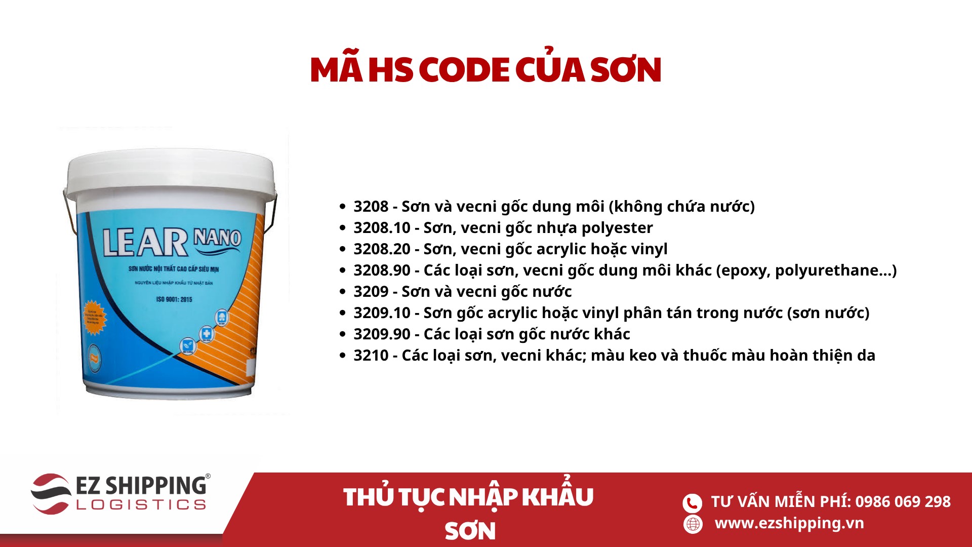 mã HS code của sơn