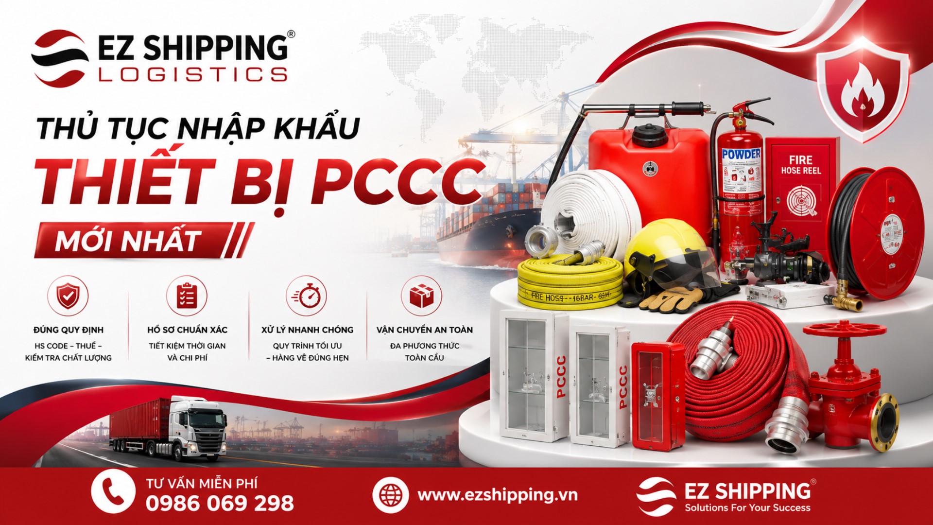 thủ tục nhập khẩu thiết bị phòng cháy chữa cháy (PCCC) 