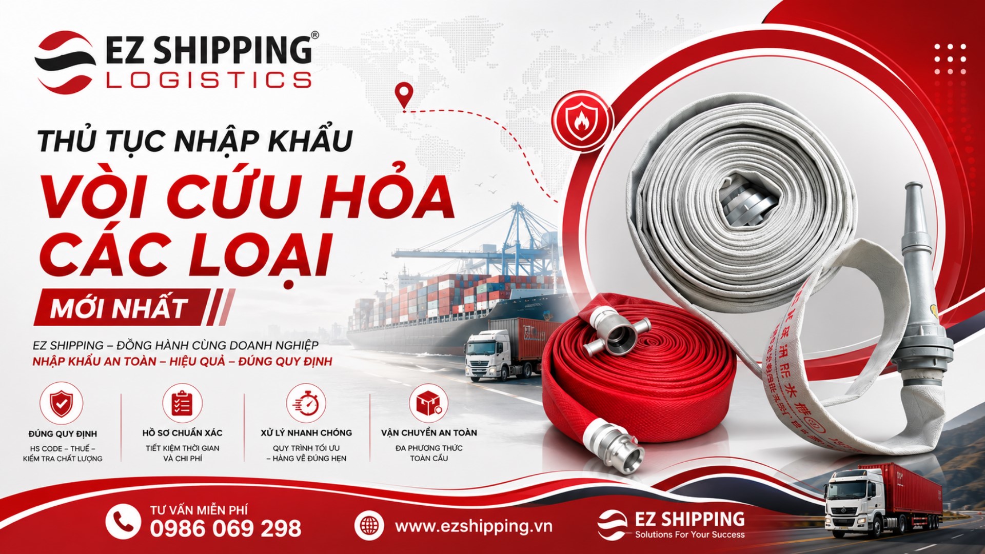 thủ tục nhập khẩu vòi cứu hỏa