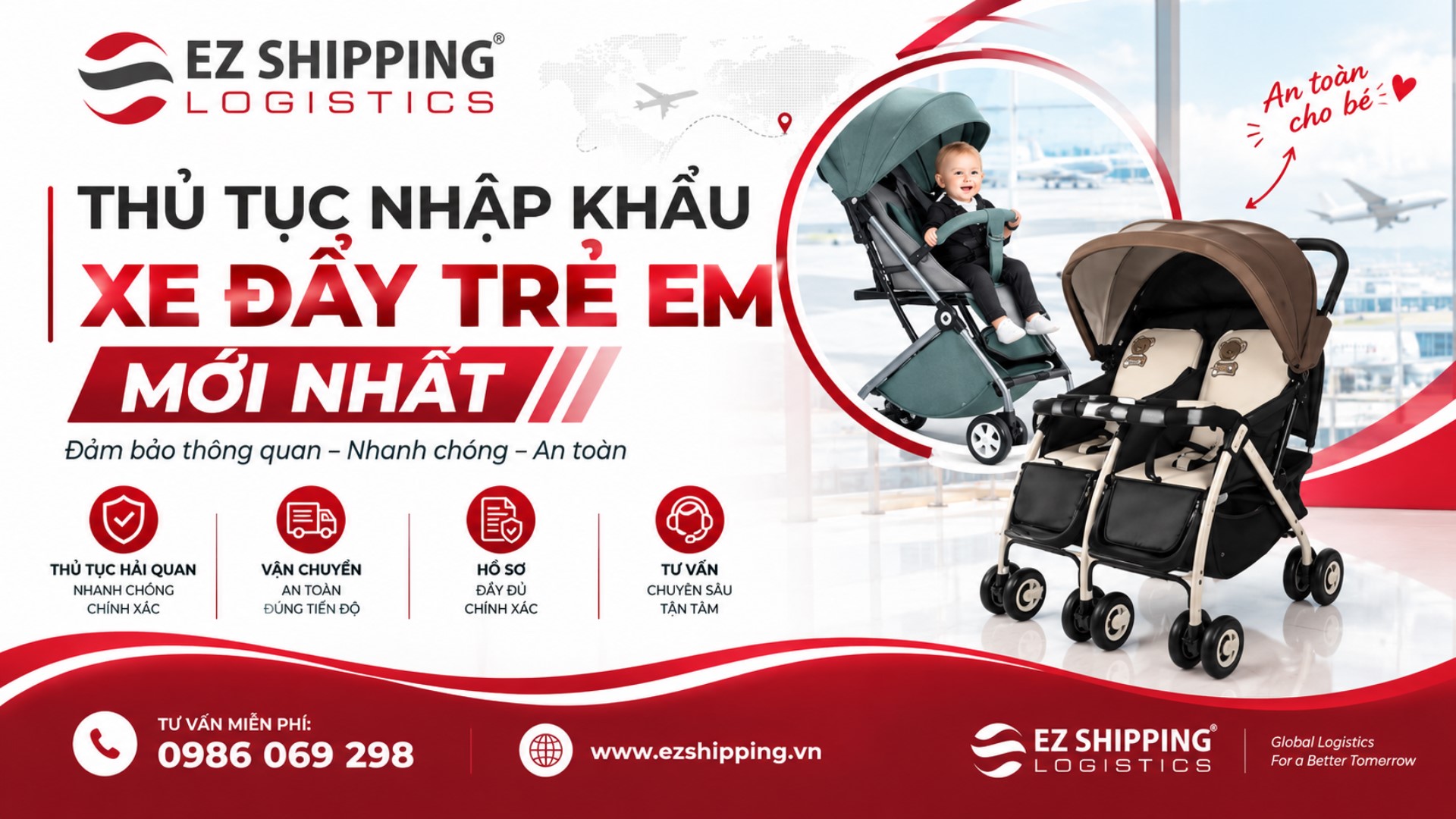 thủ tục nhập khẩu xe đẩy trẻ em