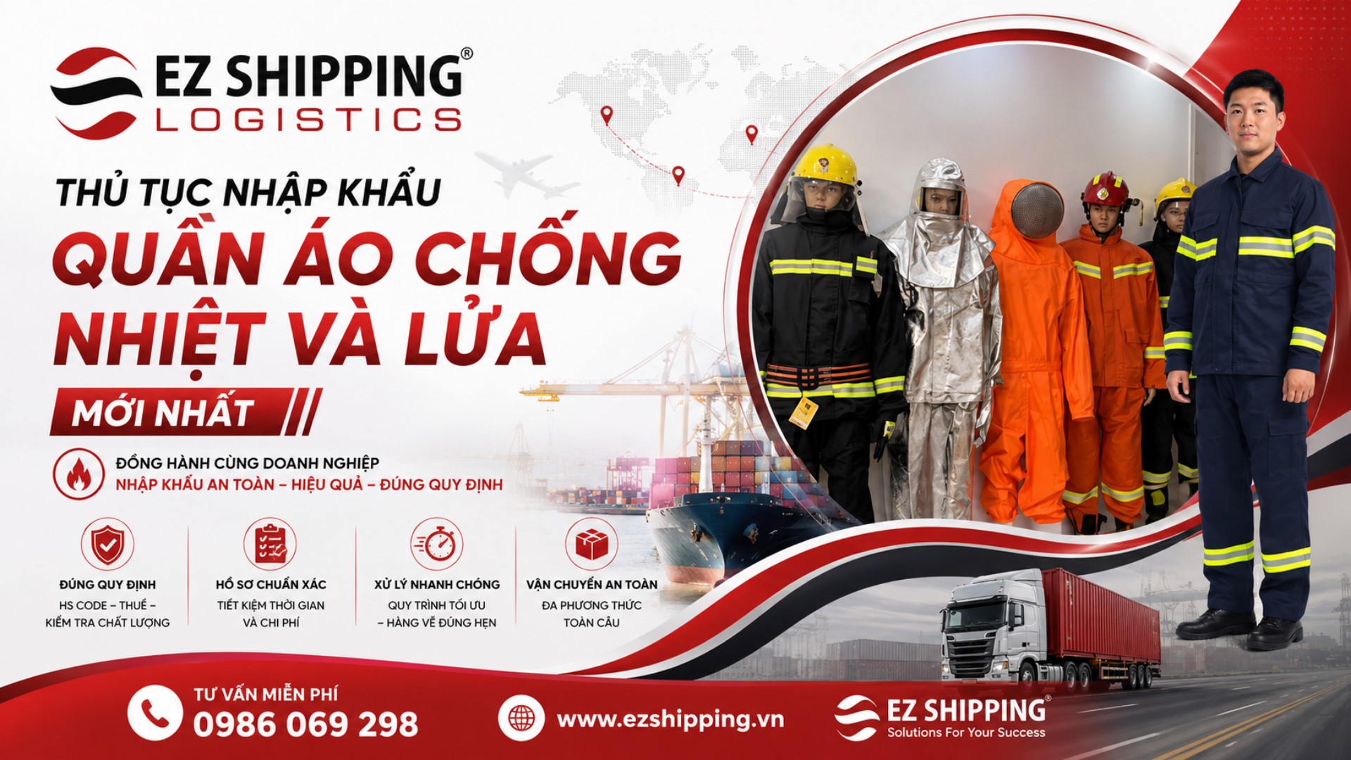 thủ tục nhập khẩu quần áo chống nhiệt và lửa