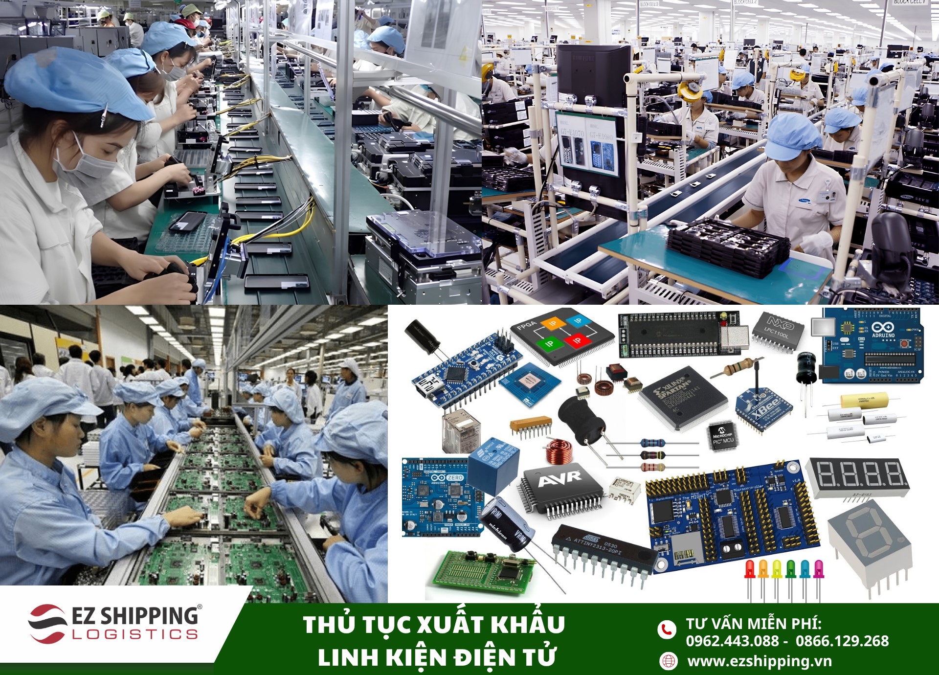 quy trình và chính sách xuất khẩu linh kiện điện tử
