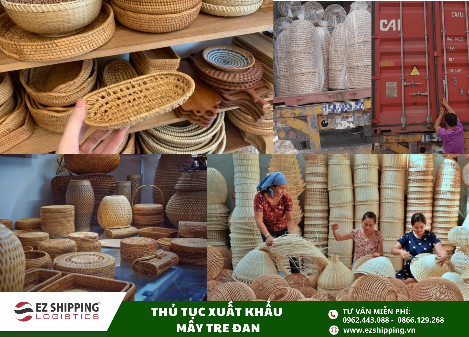quy trình và chính sách xuất khẩu mây tre đan